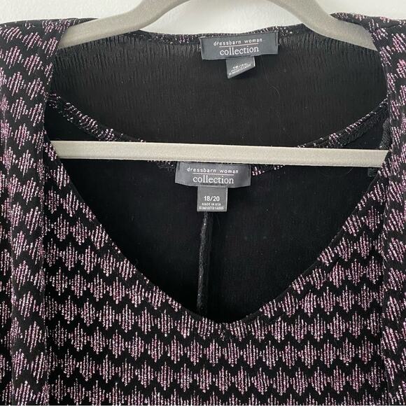 Dress Barn Collection Metallic Glitter Two-Piece Tank and Jacket Set 18/20 - Picture 2 of 9